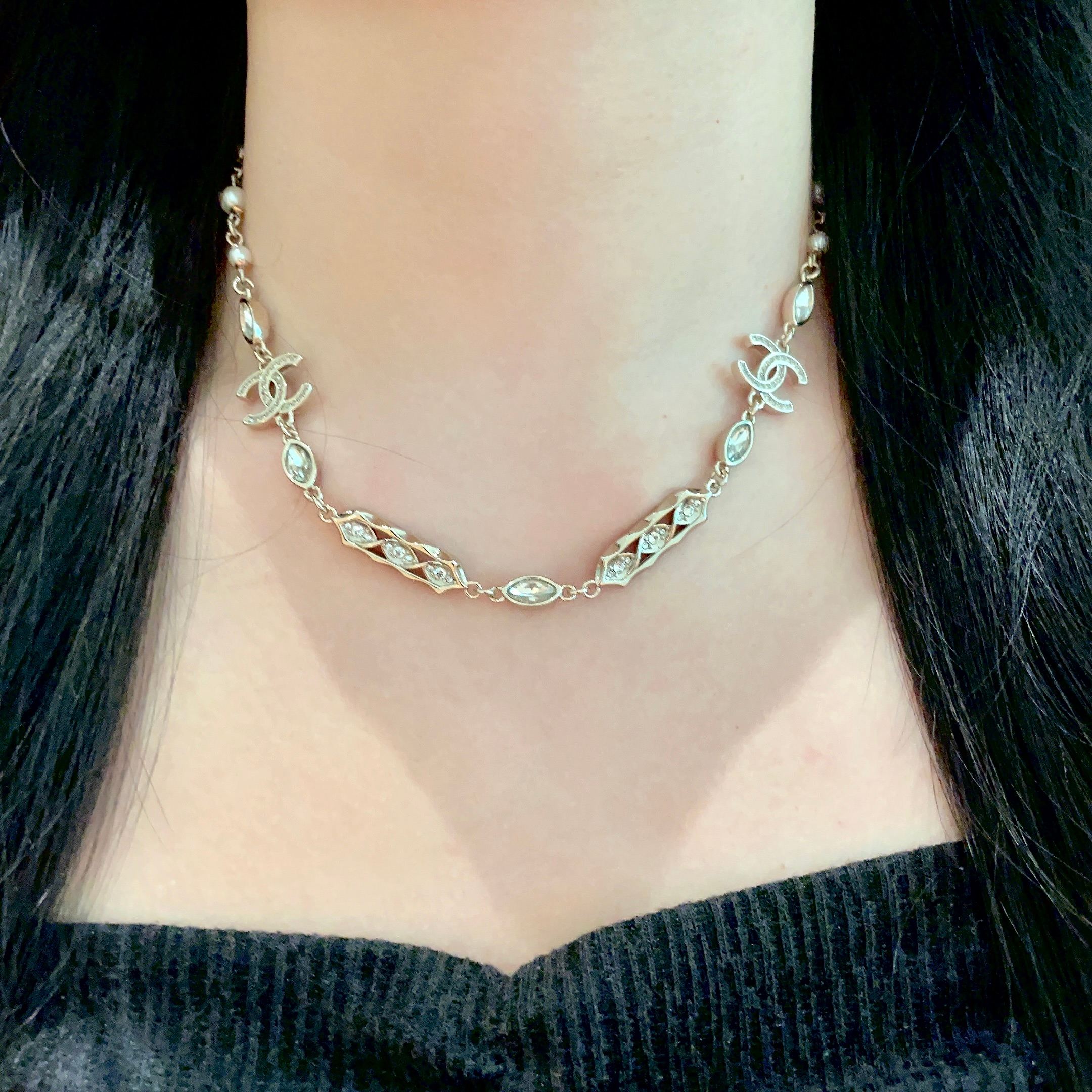 Chanel letter necklace - cnluxepick