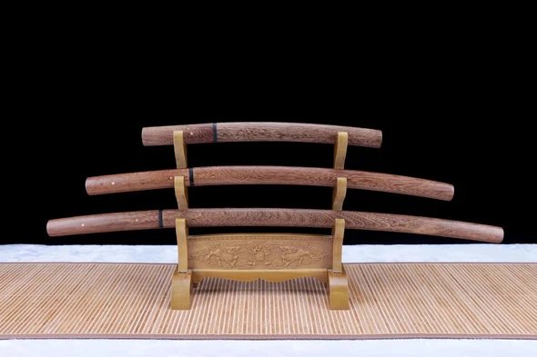 Rosewood T10 Steel Katana Set, Katana, Wakizashi, and Tanto Sword,Japanese Samurai Sword,Real Katana,Handmade sword,T10 Steel Clay Tempered With Hamon