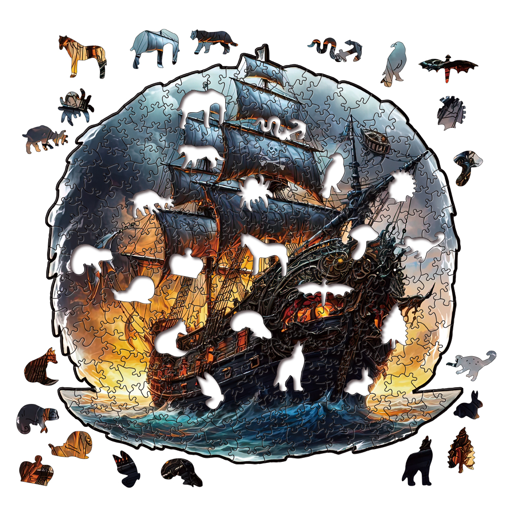 Animal Wooden Puzzle-Pirate Ship