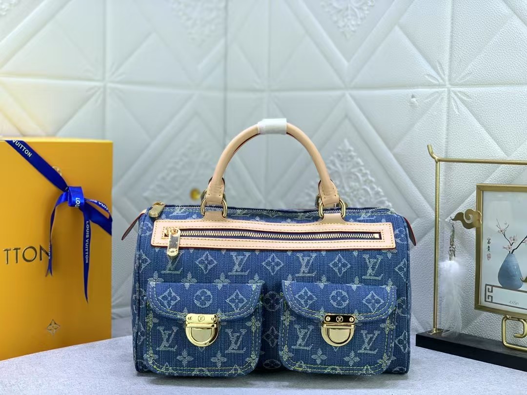 LV vintage Denim handBag - cnluxepick