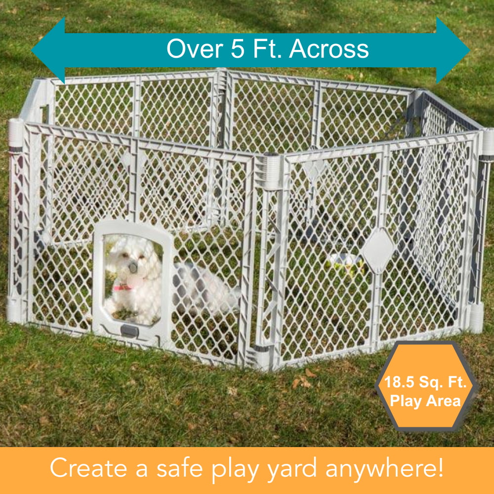 North States MyPet Petyard Passage Yard for Pets, Gray Plastic