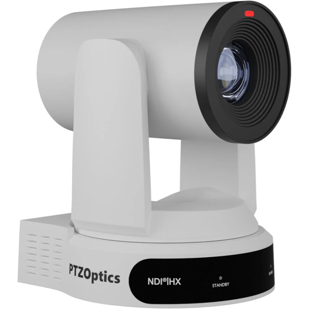 PTZOptics Move 4K SDI/HDMI/USB/IP PTZ Camera with 30x Optical Zoom (White) (PT30X-4K-WH-G3) + PTZOptics PT-JOY-G4 Joystick Controller