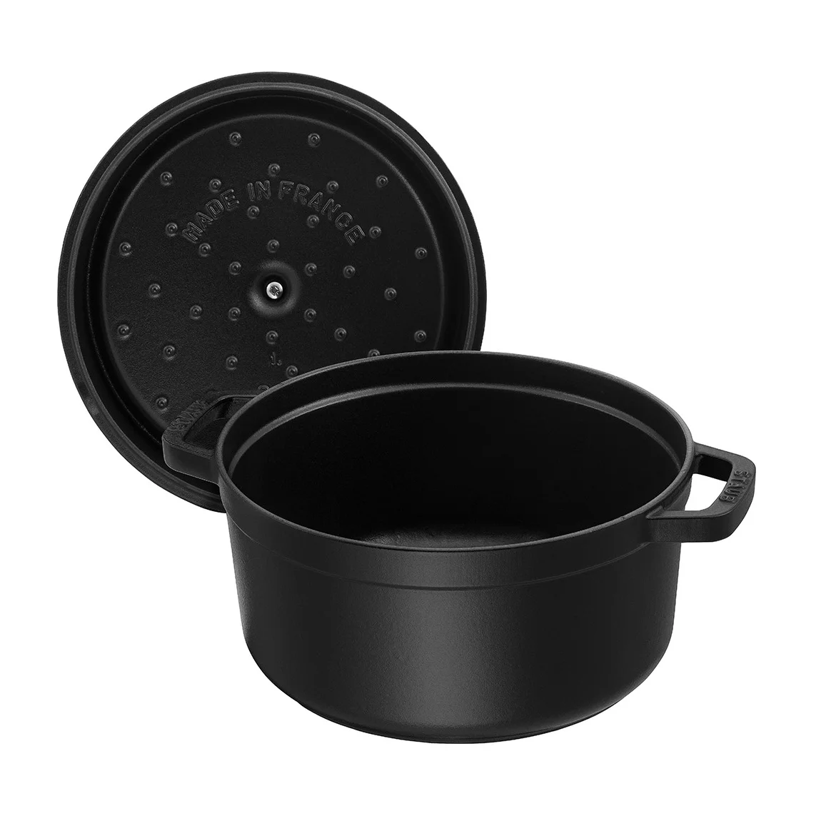 Staub Cast Iron 13.25-qt Round Cocotte - Matte Black