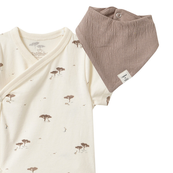 Topomini Pure Collection Newborn Set mit Body, Shorts und Bandana