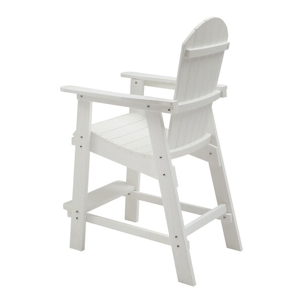 2piece Set Patio Bar with Armchair Set,White