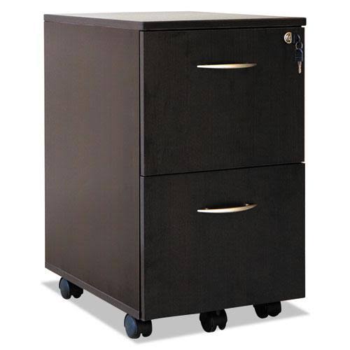 Alera Sedina Series Mobile File/File Pedestal, 15 3/8W x 20D x 26 5/8h, Modern Walnut
