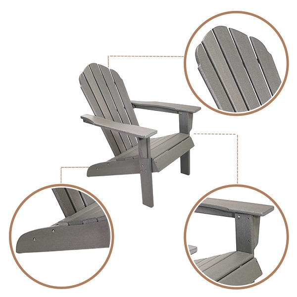 ResinTeak All Weather Essential Adirondack Chair,HDPE Poly Lumber
