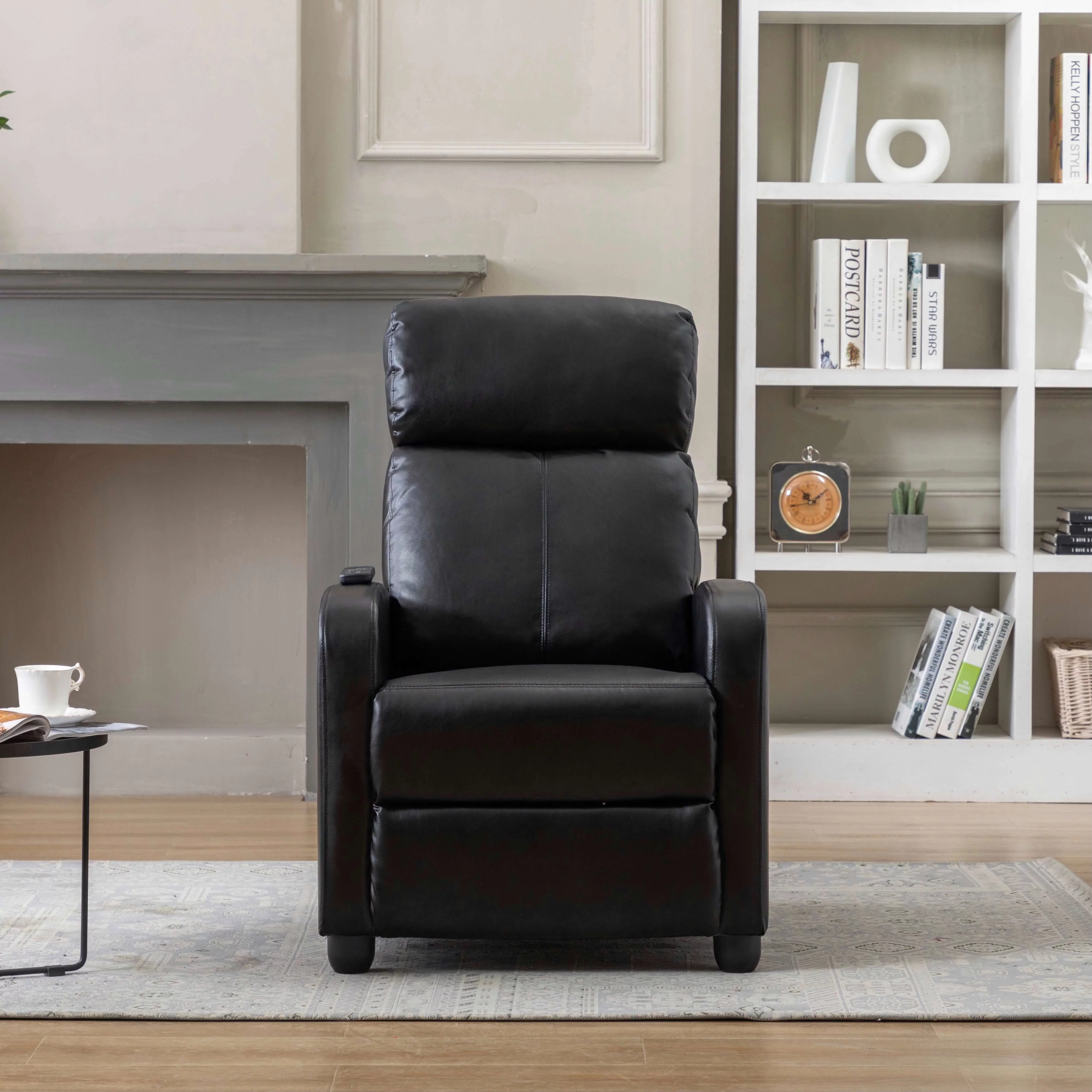 Ucloveria PU Leather Recliner for the Elderly with Massage Therapy and Heat, Small Sofa Suitable for Living Room& Bed Room