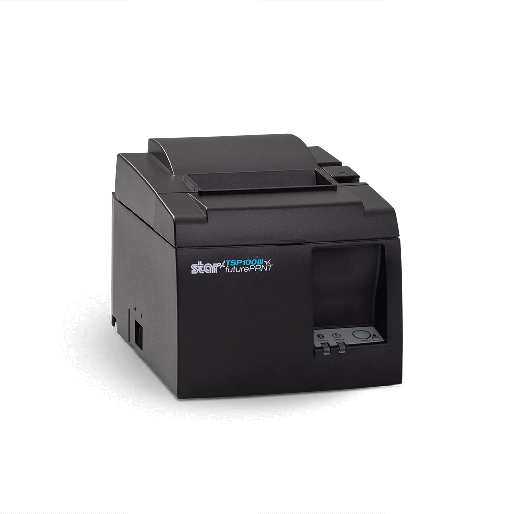 Star Micronics TSP143IIIBi Bluetooth Thermal Receipt Printer for iOS, Android, and Windows with Auto-cutter and Internal Power Supply - Gray - 39472110