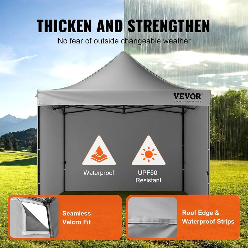 Pop-Up Canopy Tent with Removable Sidewalls – UV-Resistant, Waterproof Instant Gazebo with Wheeled Carry Bag