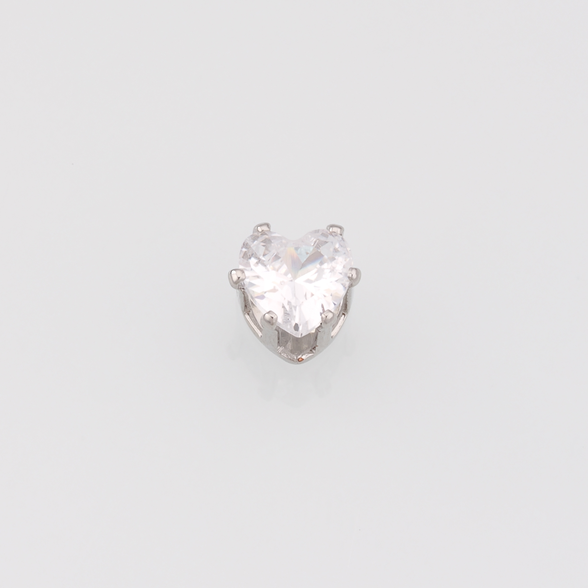 18K Gold Filled Heart Spacer Beads,CZ Micro Pave Heart Bead for Bracelet Jewelry Necklace Making Supply