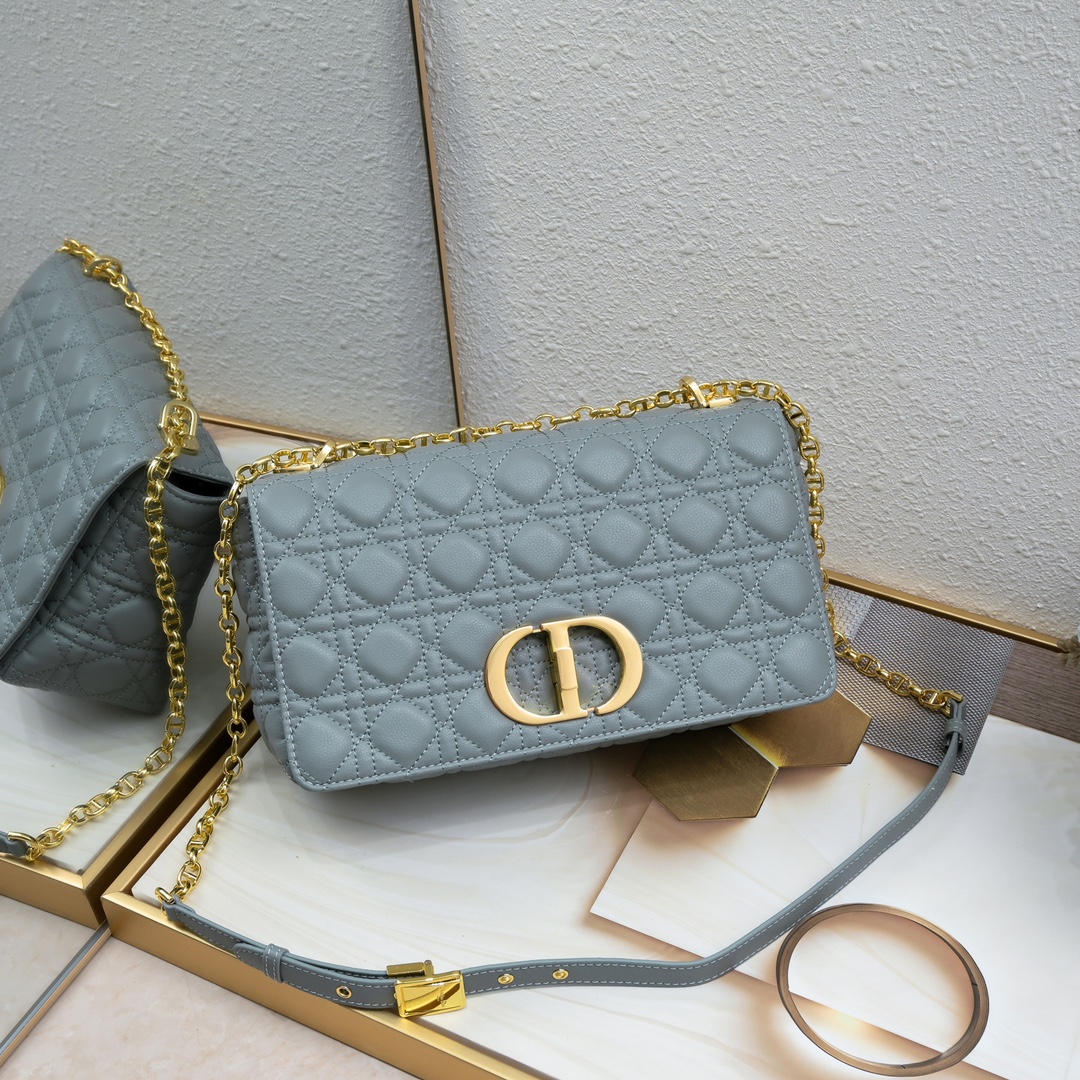 Dior Grid pattern chain crossbody shoulder bag - cnluxepick