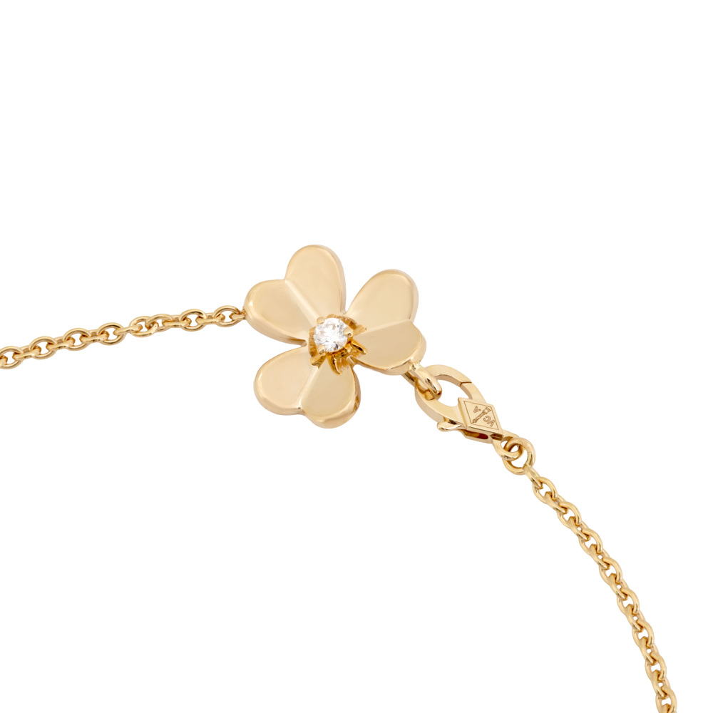 Van Cleef & Arpels Frivole 9 Flower Necklace 18K Yellow Gold Diamond VCARD31500