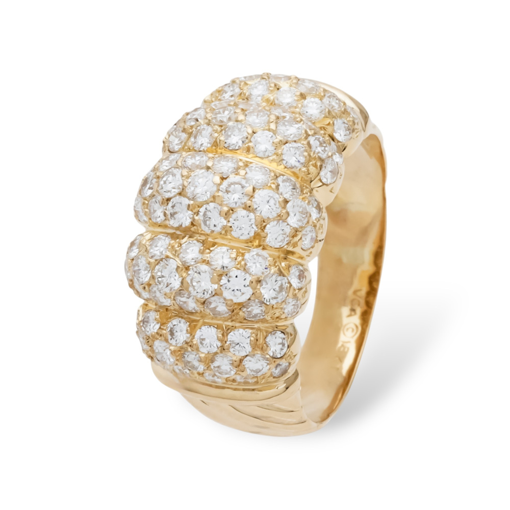 Van Cleef & Arpels Mantille K18 Yellow Gold Ring Diamond