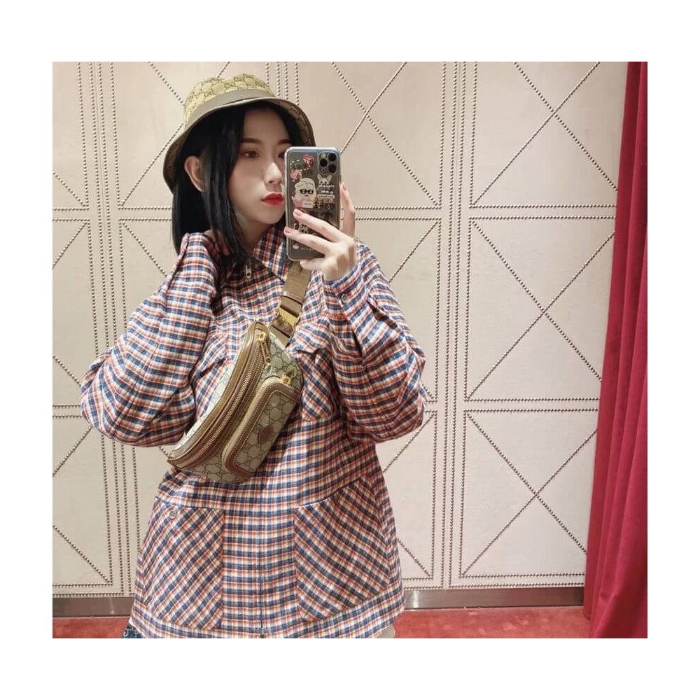Gucci Belt Bag with Interlocking G in Brown GG Supreme