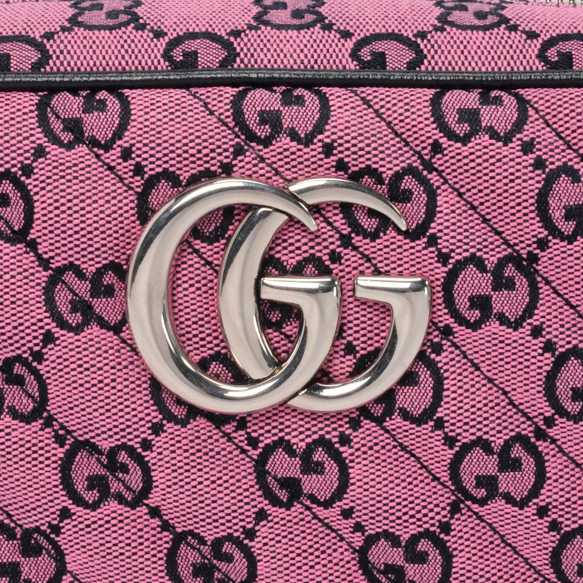 Gucci GG Canvas Quilted Marmont Shoulder Bag – Pink