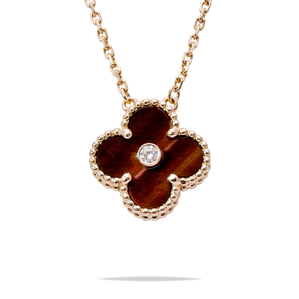Van Cleef & Arpels Vintage Alhambra 2017 Holiday Limited Necklace 18K Rose Gold VCARPOMV00