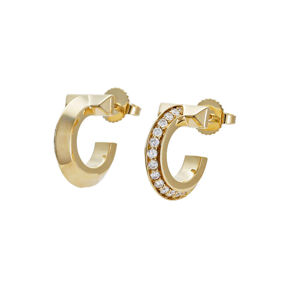 Tiffany & Co. Tiffany T One Hoop Earrings Extra Mall 18K Yellow Gold 69783015