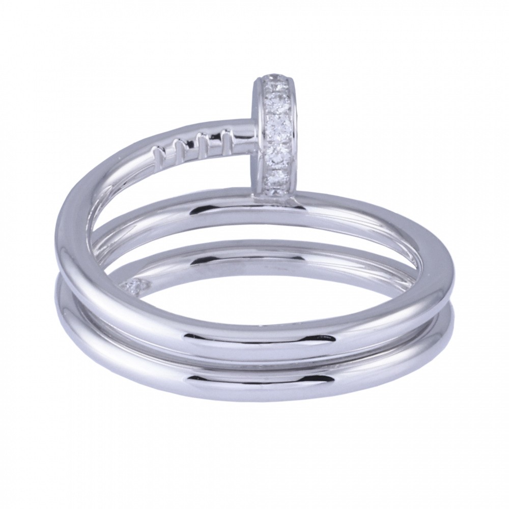 Cartier Juste un Clou Ring 18K White Gold Diamond B4211000