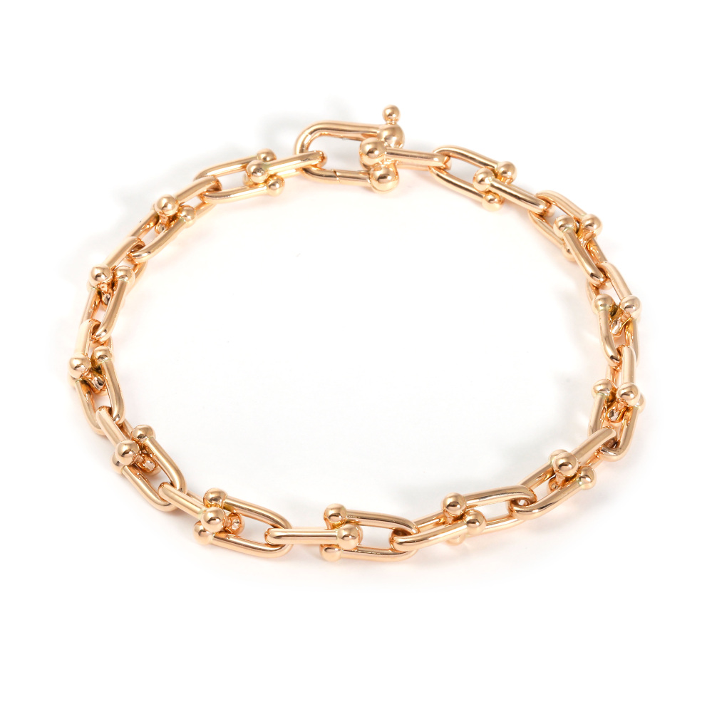 Tiffany & Co. Hardware Link Bracelet 18K Rose Gold 60153080