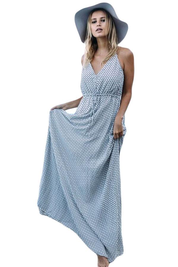 Plunging Neck Maxi DressClistos