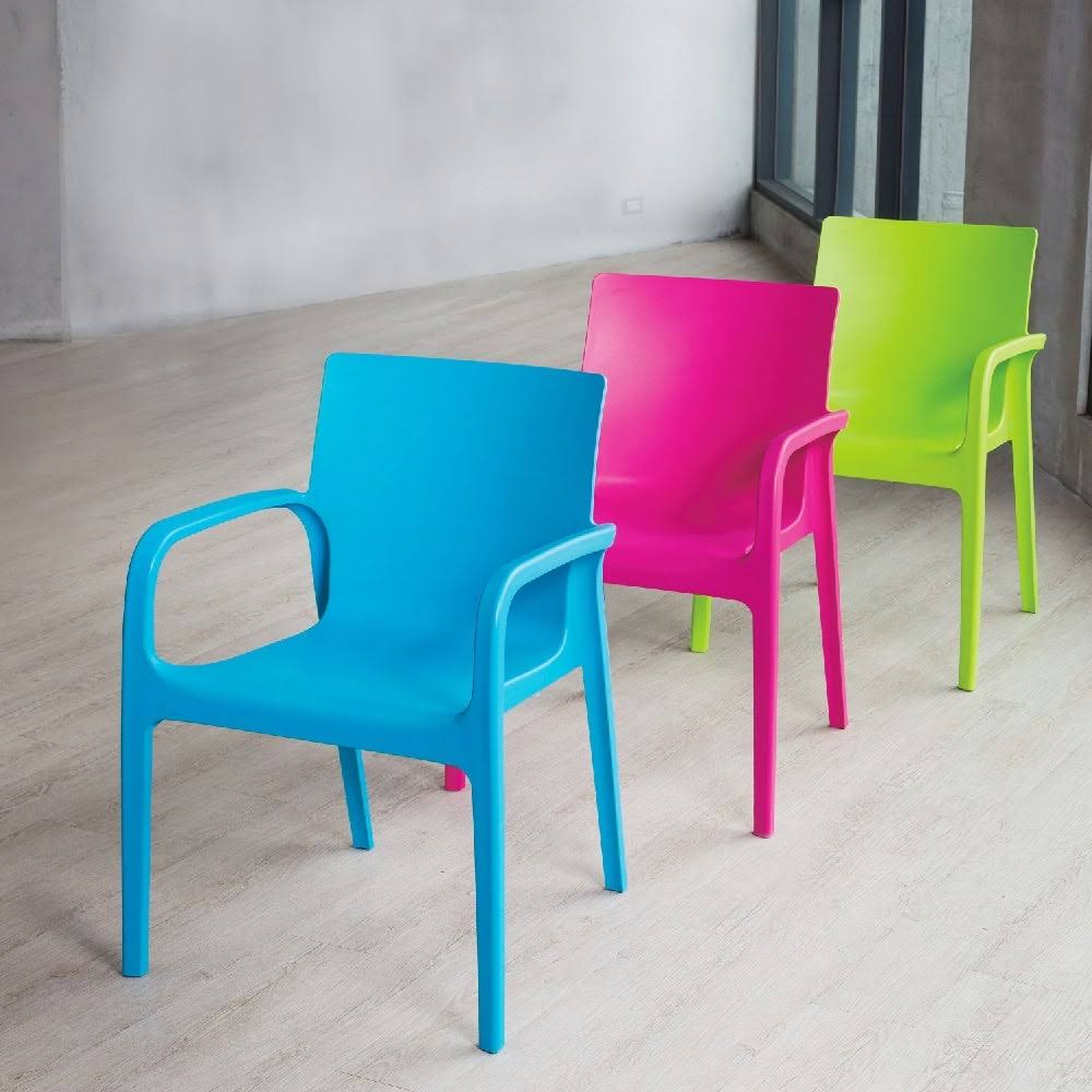Lagoon Alissa Stackable Dinning Armchair, Set of 2 - Green