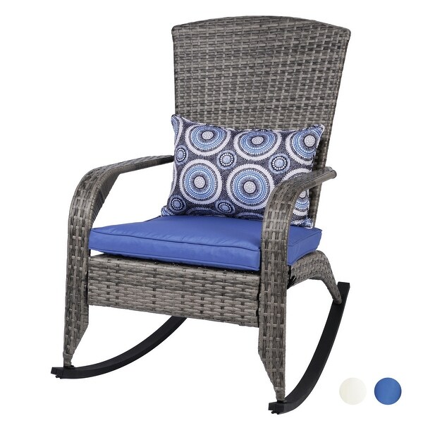 Outdoor Wicker Rocking Chair,Rattan Recliner