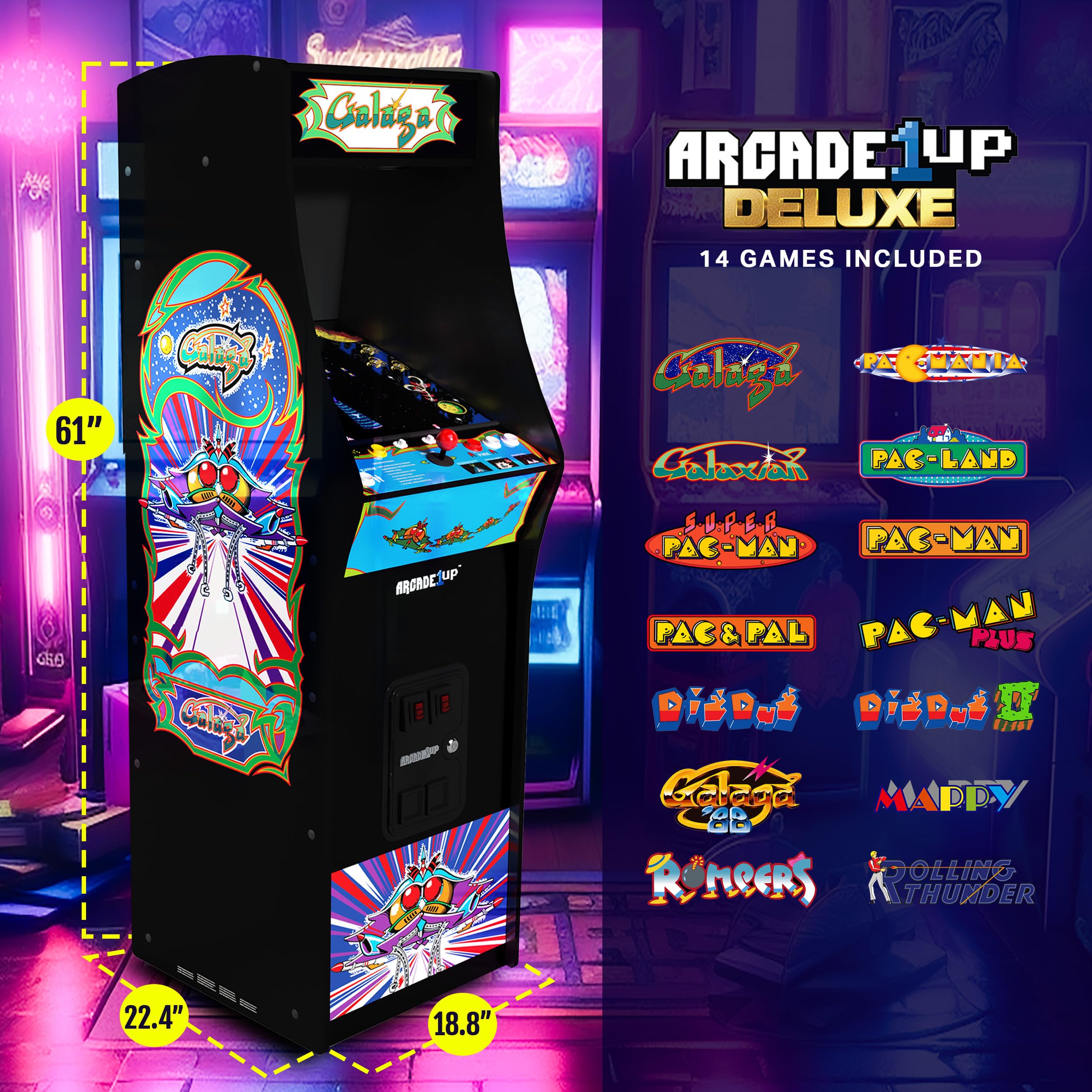 Arcade1Up Machine 5 Foot Tall Stand Up Cabinet