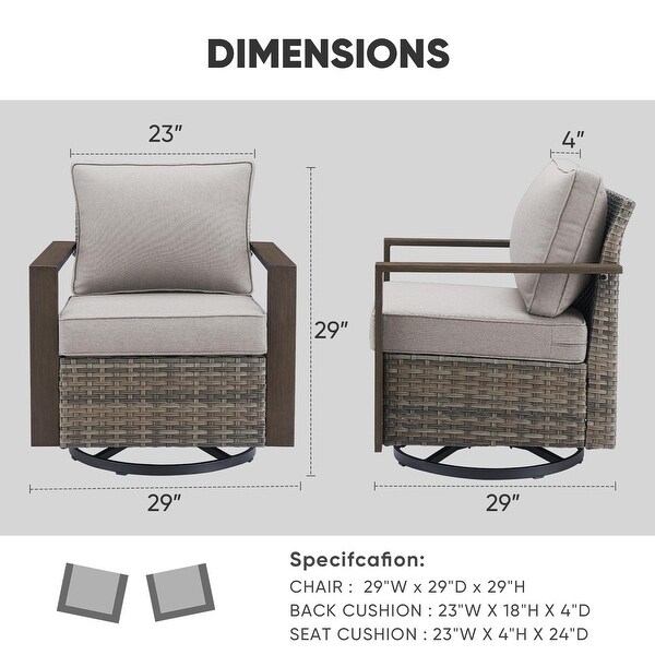 Patio Wicker Rocking Glider Chair
