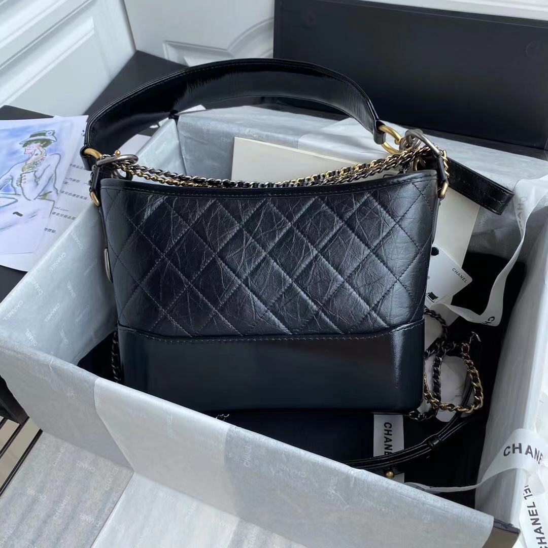 Chanel Bag Gabrielle Handle Black 20Cm/7.9in As0865