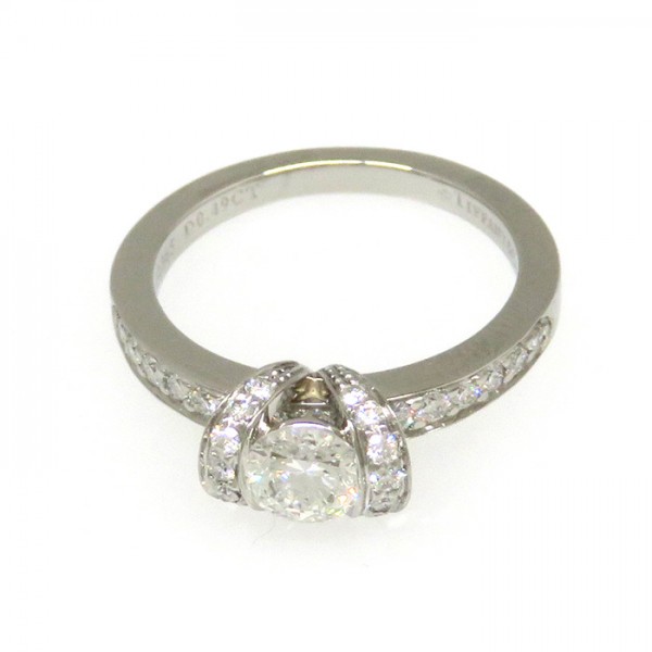Tiffany & Co. Tiffany Platinum 950 Diamond Ribbon Ring PT950 Ring G
