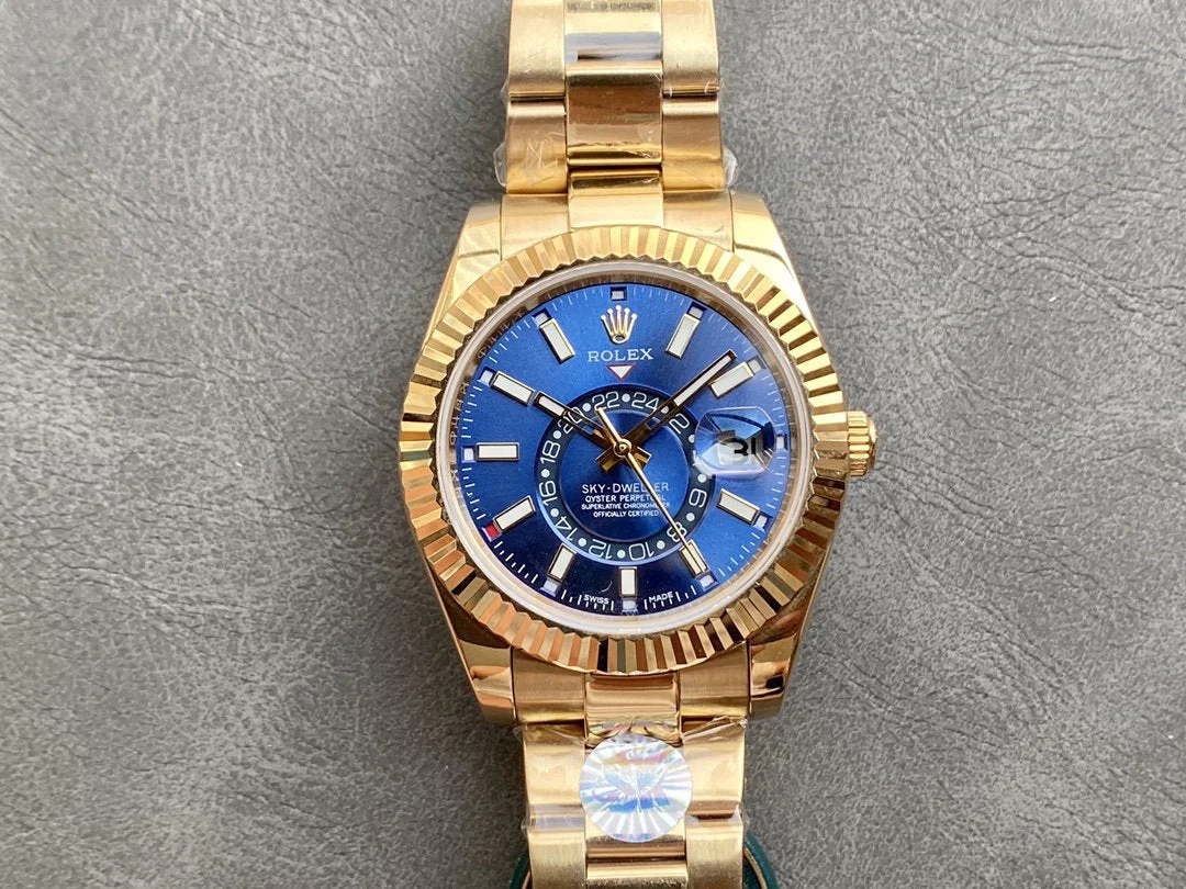 SKY-DWELLER 42 YELLOW GOLD BLUE DIAL