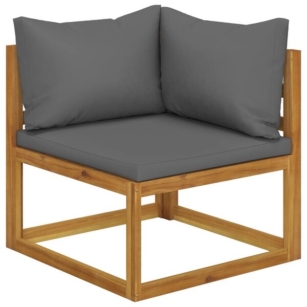 vidaXL 3Seater Patio Sofa with Cushion Solid Acacia Wood