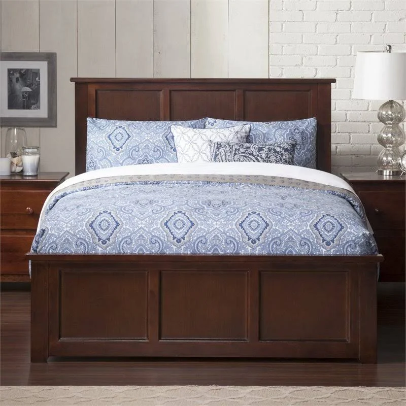 Atlantic Furniture Madison Full Bed with Matching Foot Board in Walnut