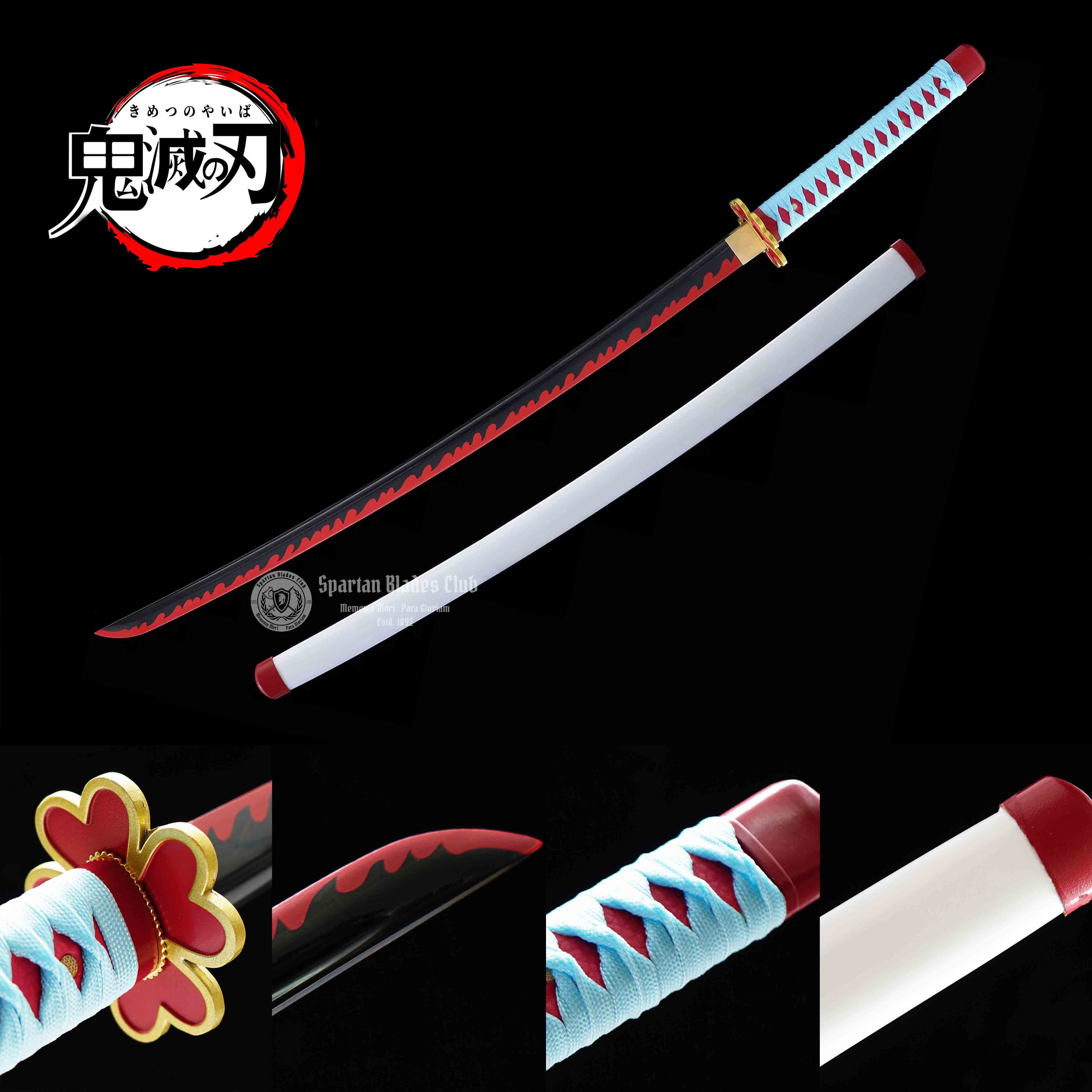 GM09 | Kanroji Mitsuri Sword | Demon Slayer | 1045 Carbon steel | Sharp | Handmade Real Sword | White | Battle-Ready | Full-tang | Japanese Anime Cosplay | Spartan Blades Club | CHEN'S SWORDS 1892 - Spartan Blades Club - 陳氏劍莊1892