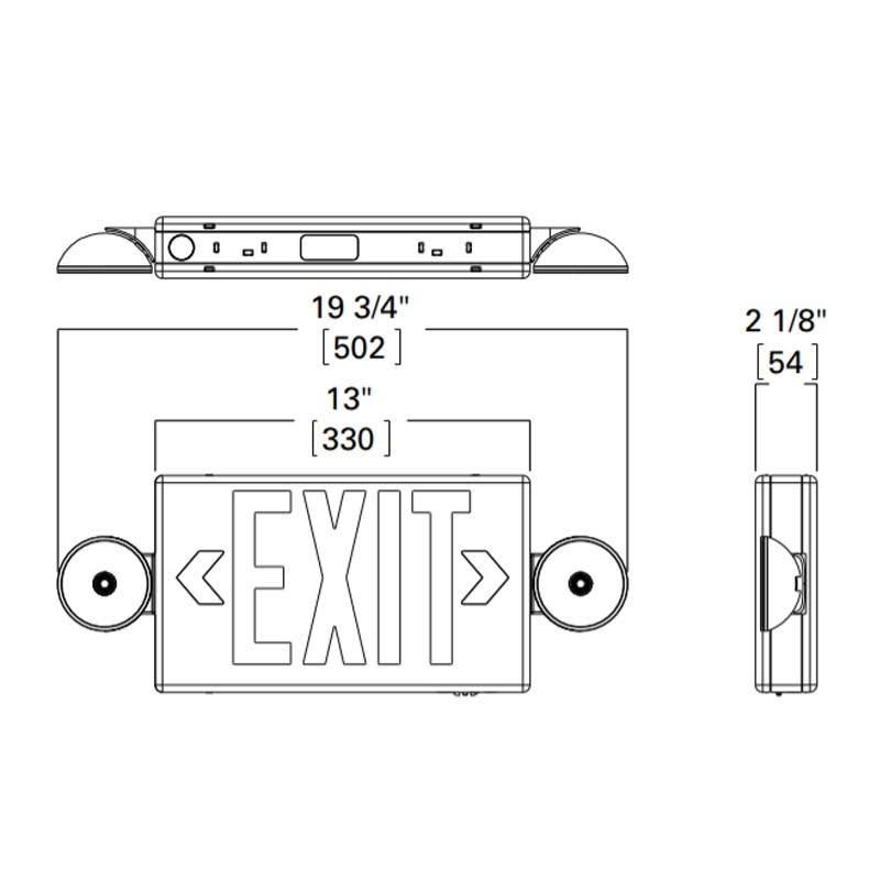 Sure-Lites LPXC25 Universal Emergency Exit Light, L4993713