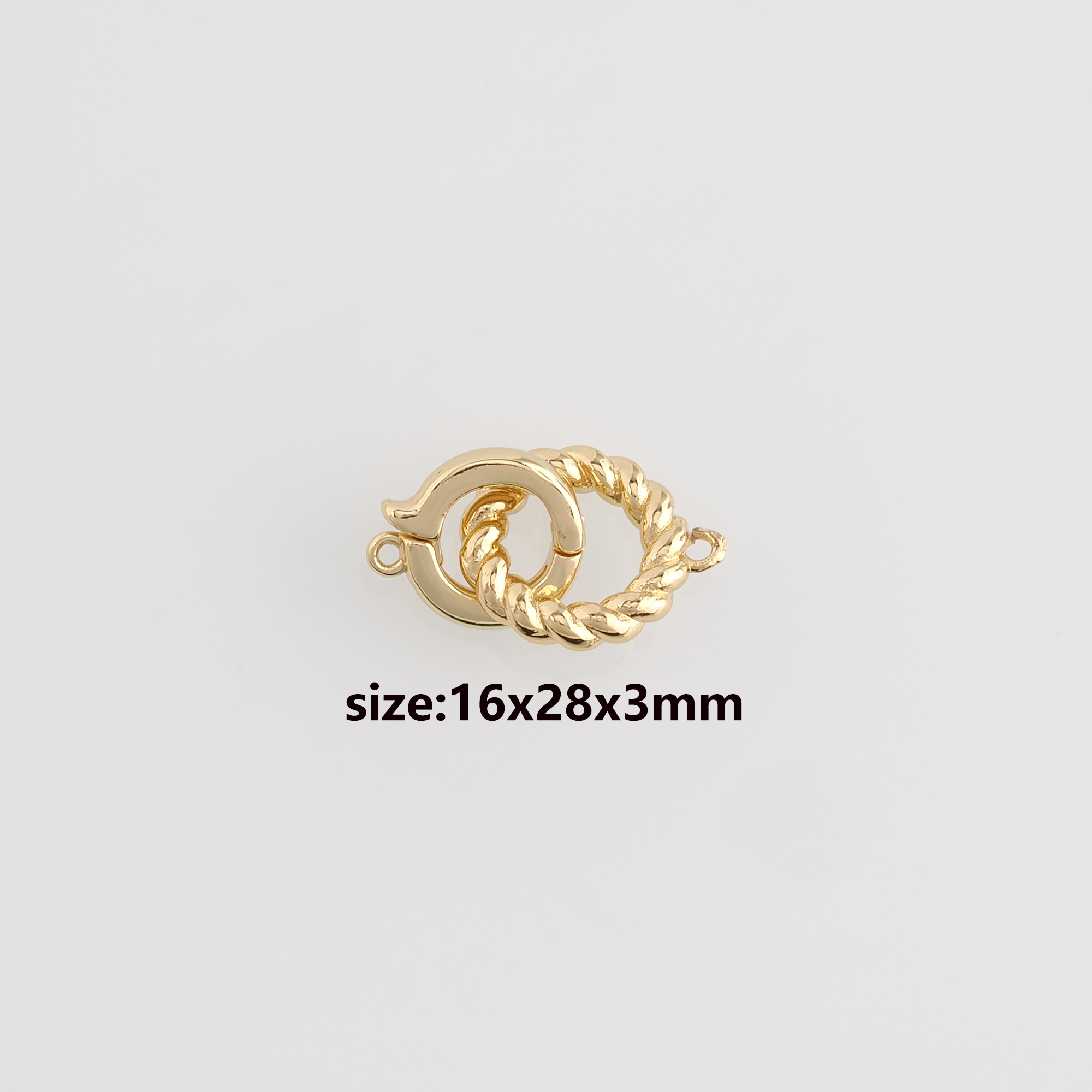 18K Gold Filled End Clasp,Hook Clasps,Connector End Cap Clasp for DIY Jewelry Necklace Bracelet