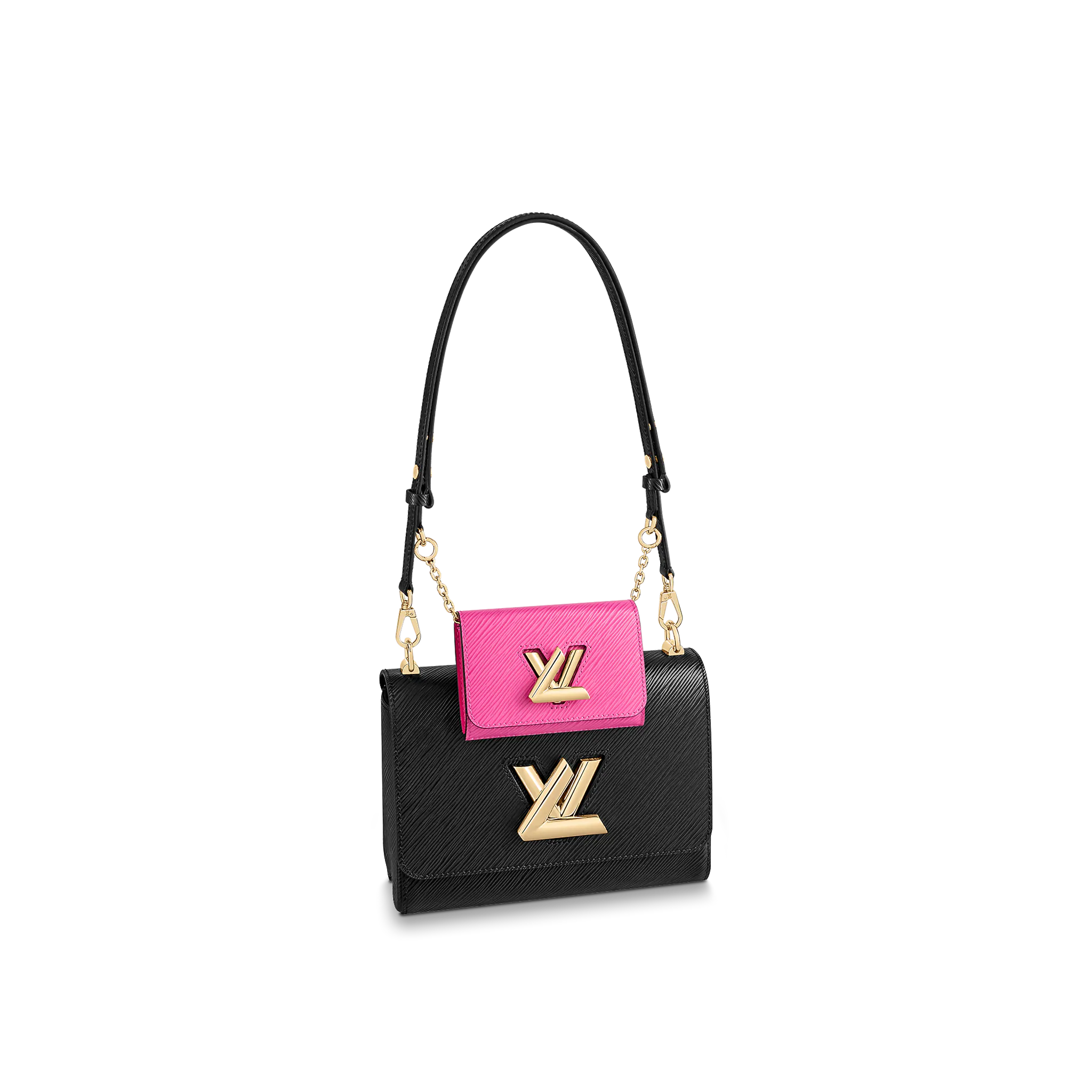 Louis Vuitton Twist Mm 23Cm Black And Pink