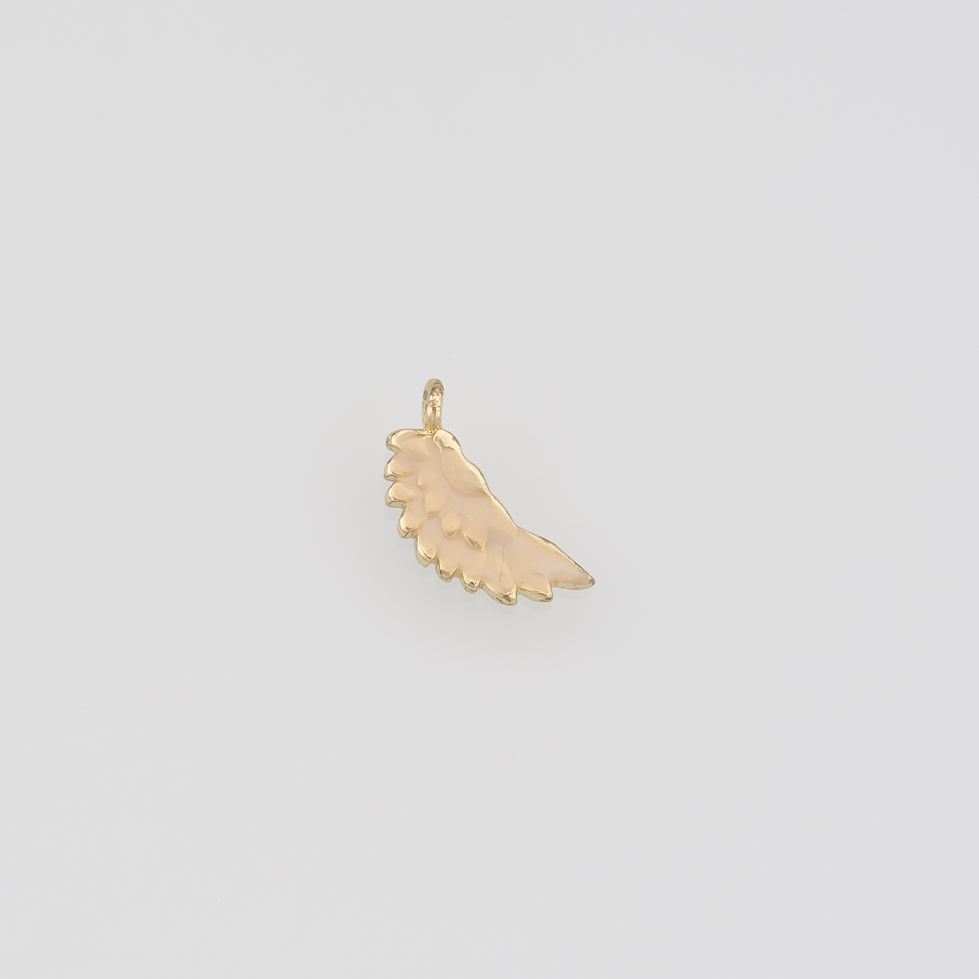 18K Gold Filled Wing Pendant,Enamel Wing Charm Earrings Necklace for DIY Jewelry Making Supply