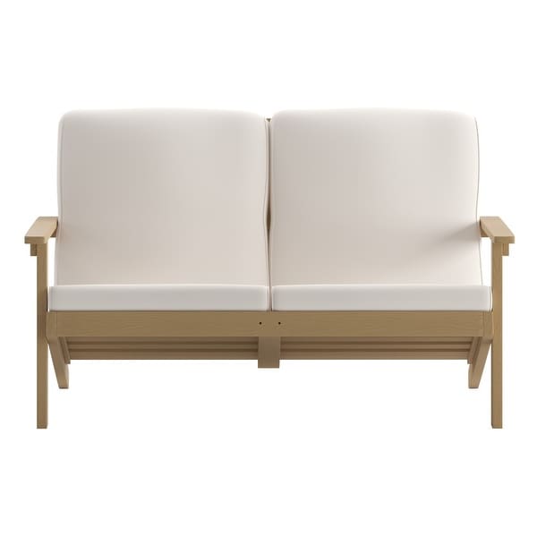 AllWeather Poly Resin Adirondack Loveseat and Cushions
