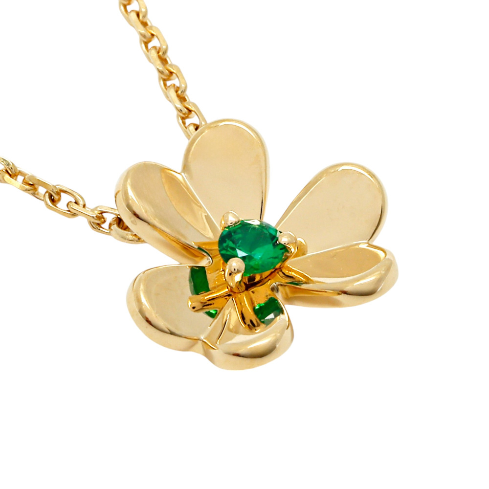 Van Cleef & Arpels Frivole Necklace 18K Yellow Gold Emerald VCARP7SB00