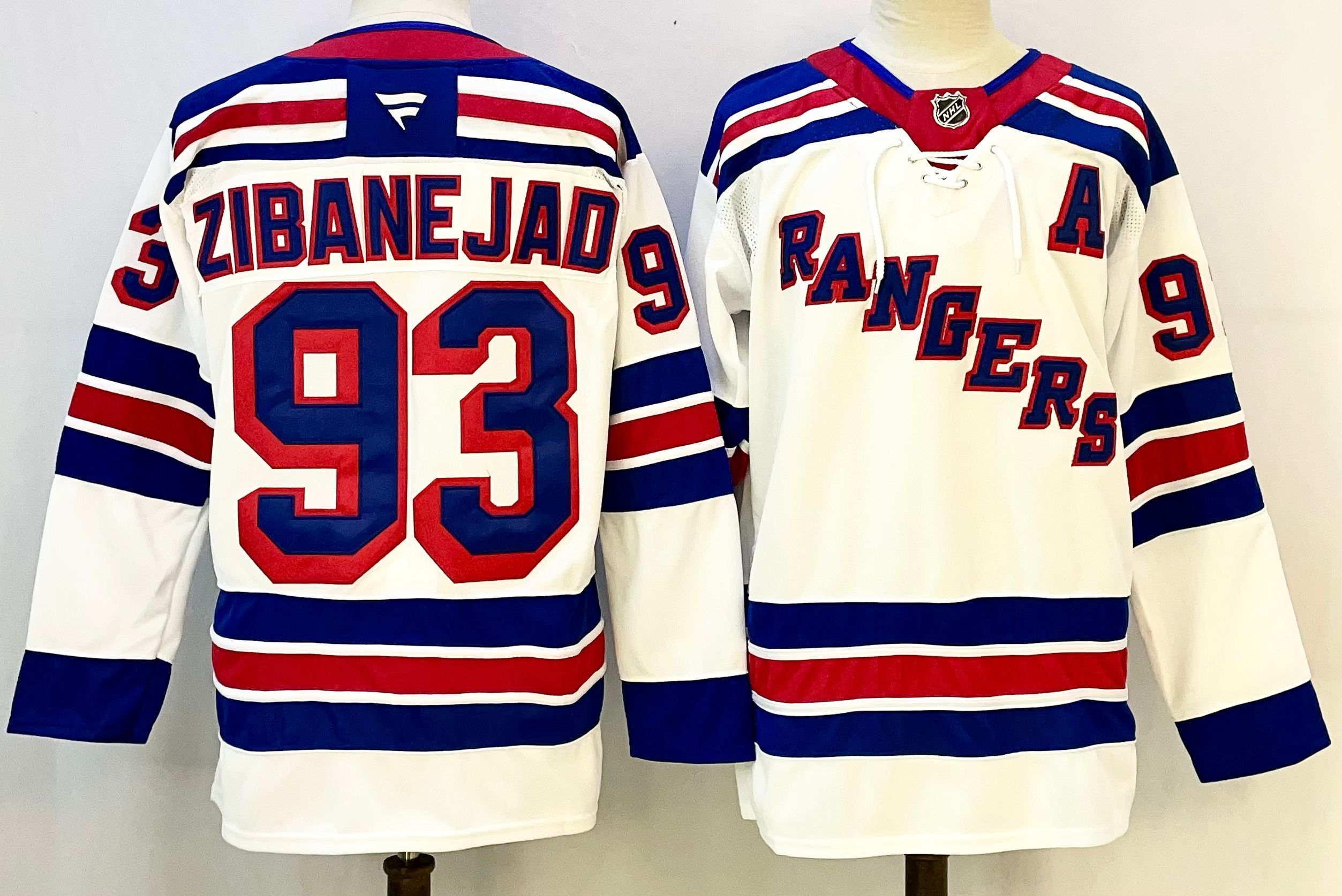 Men's New York Rangers Mika Zibanejad #93 White Player Jersey