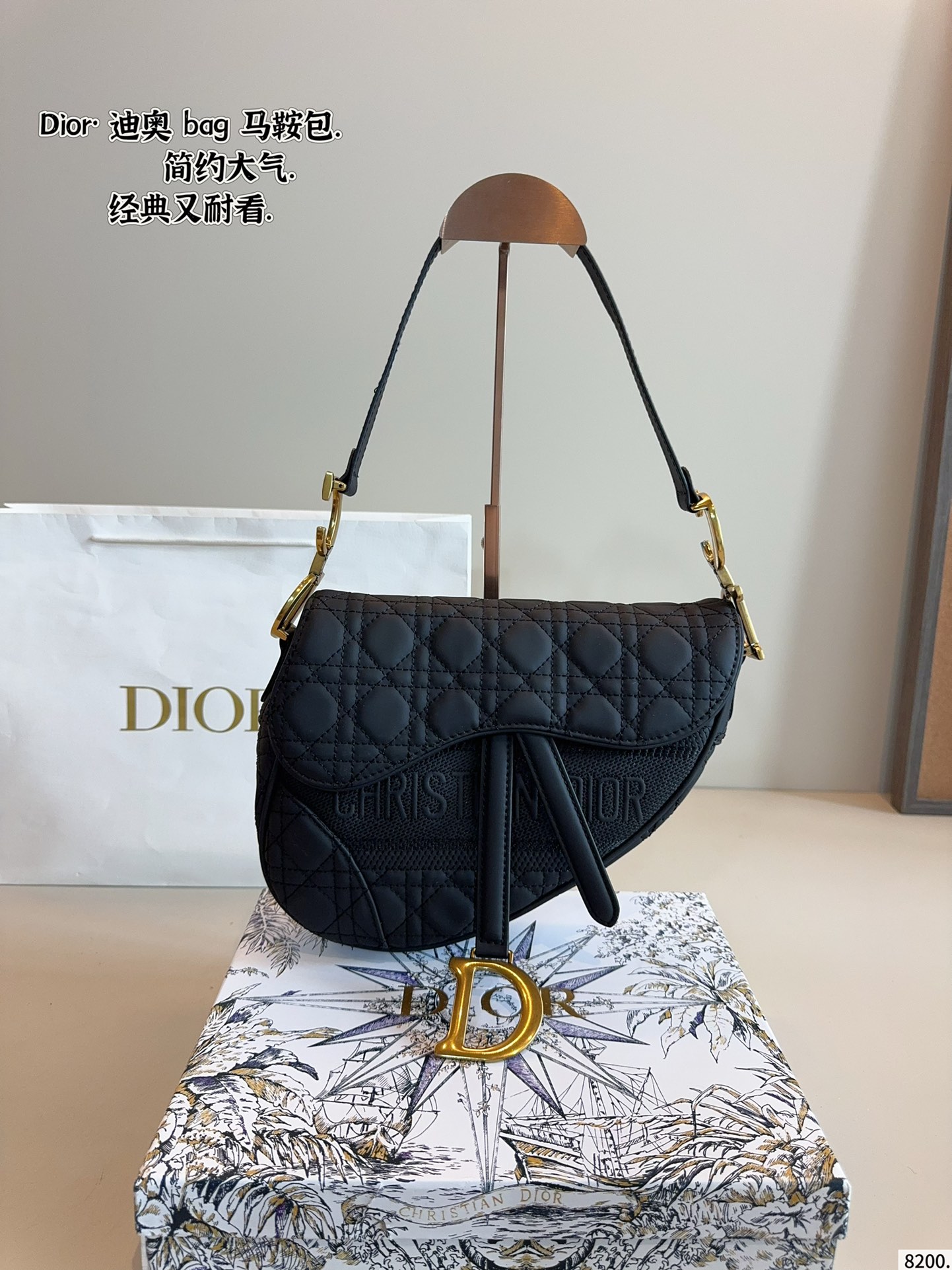 Dior new saddle bag Roman style shoulder strap - cnluxepick