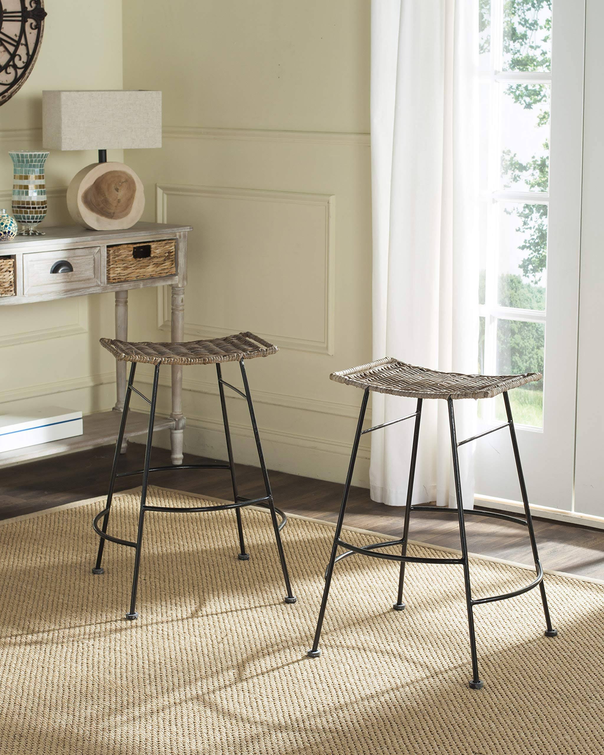 Safavieh Atara Rattan Seat Counter Stool (Set of 2)
