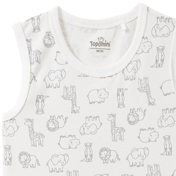 Topomini Baby Body mit Safari-Print