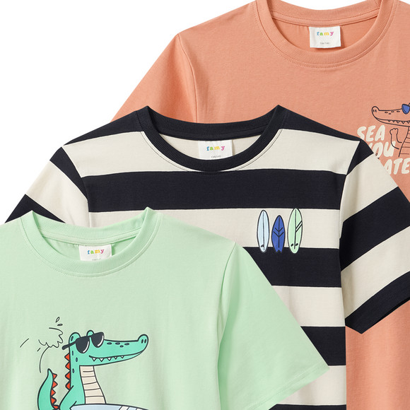 Famy 3 Jungen T-Shirts in verschiedenen Dessins