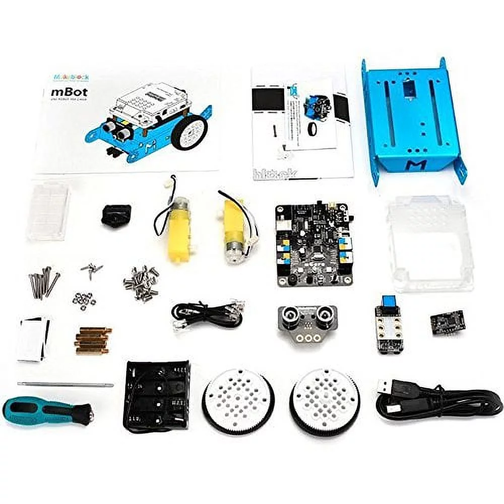 Makeblock DIY Mbot Kit(Bluetooth Version) - Stem Education - Arduino - Scratch 2.0 - Programmable Robot Kit for Kids to Learn Coding, Family, Blue