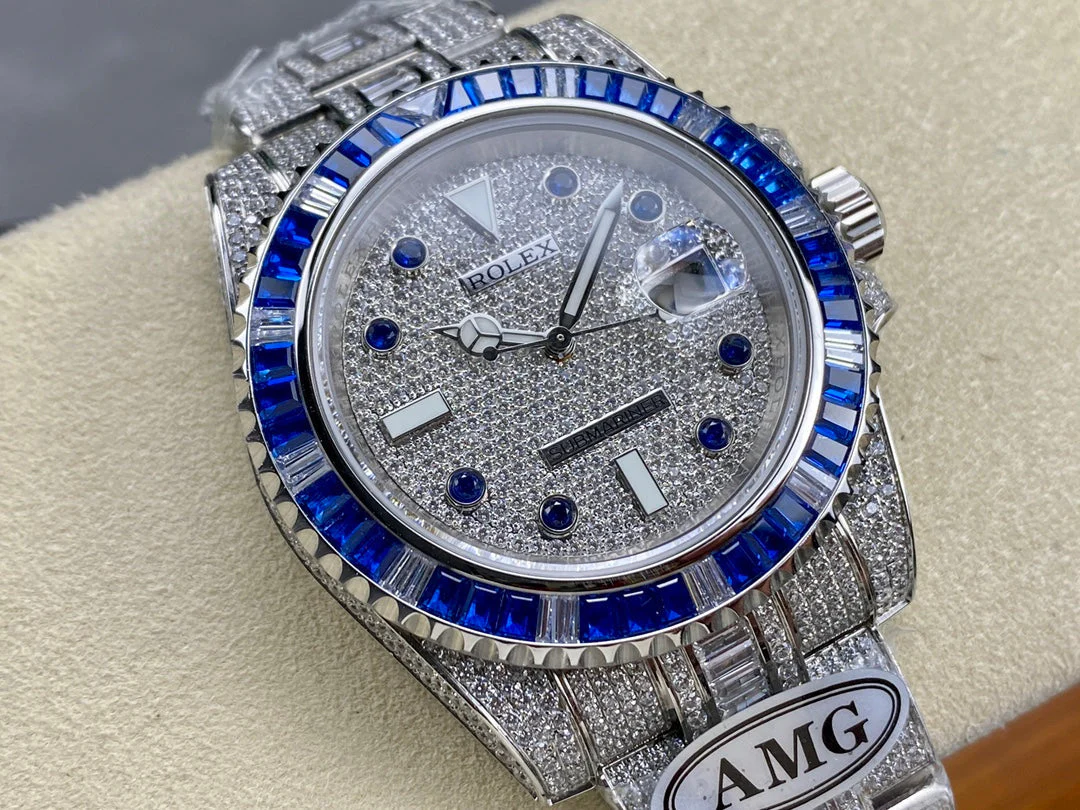 Rolex Submariner Date Blue Full Diamond