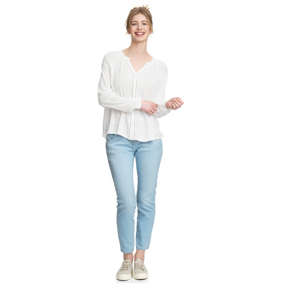 Gina Damen Slim-Jeans mit Used-Waschung