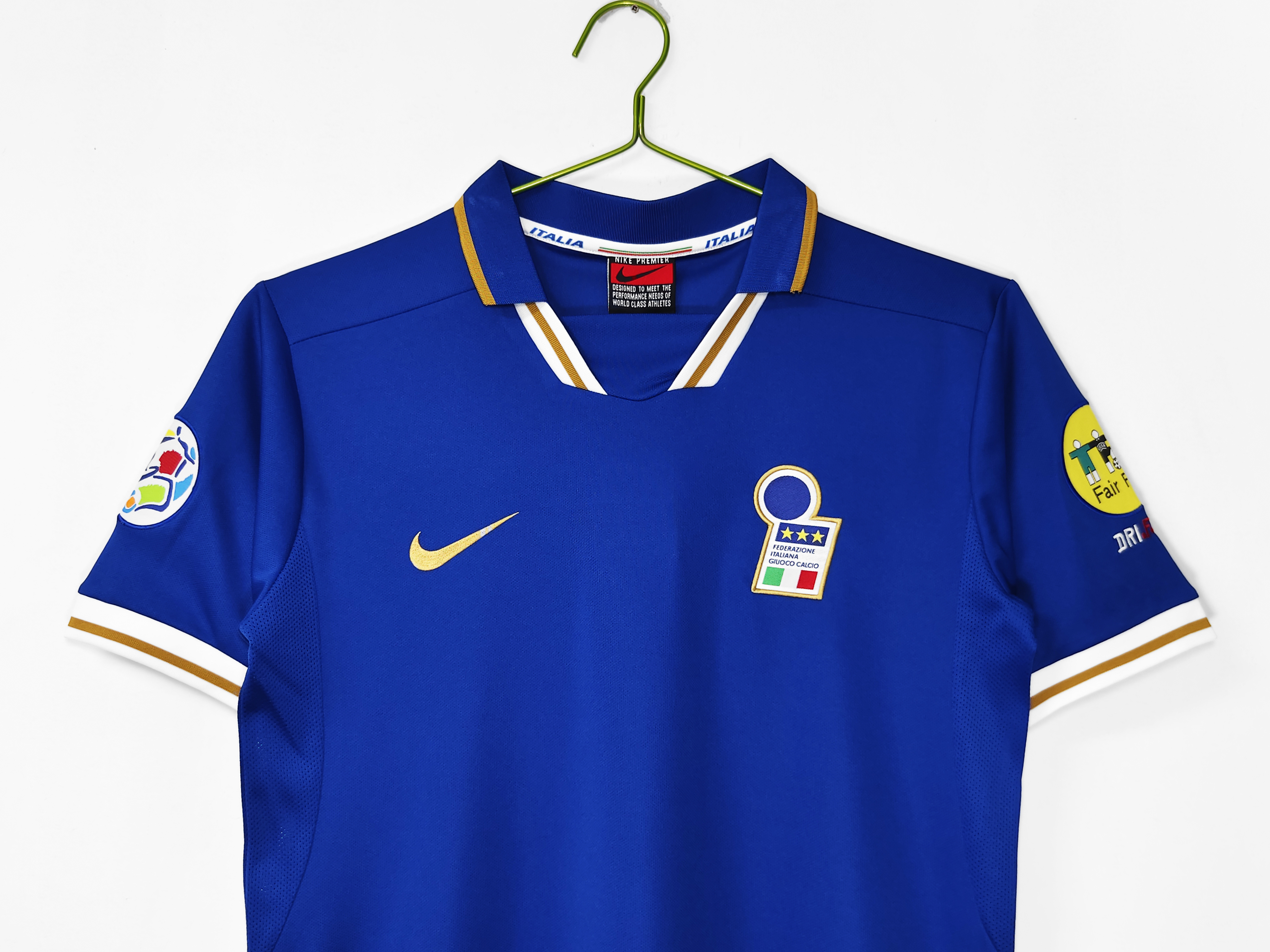 Retro  Italy 1996 Home Blue with badges